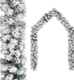 ForYou Guirlandes>Prolenta Premium - Kerstslinger Met Led's En Sneeuwvlokken 5 M Pvc Groen