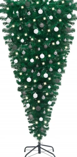 ForYou Prolenta Premium - Kunstkerstboom Omgekeerd Met Led's En Kerstballen 150 Cm Hot