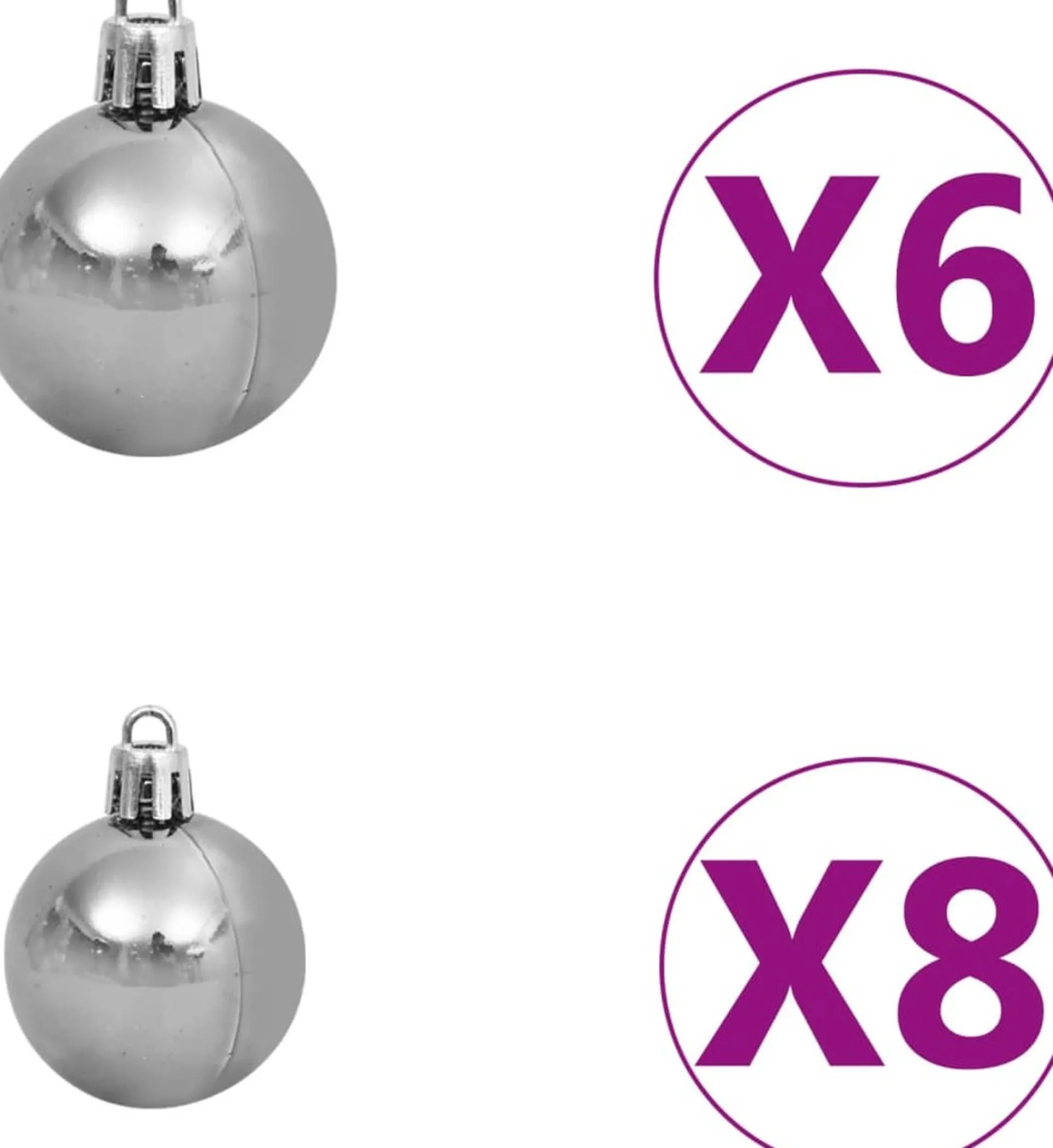 ForYou Prolenta Premium - Kunstkerstboom Omgekeerd Met Led's En Kerstballen 150 Cm Hot