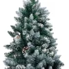 ForYou Prolenta Premium - Kunstkerstboom Met Led's En Dennenappels En Witte Sneeuw 180 Cm Clearance