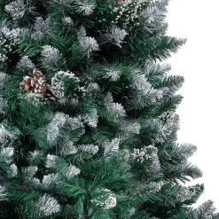 ForYou Prolenta Premium - Kunstkerstboom Met Led's En Dennenappels En Witte Sneeuw 180 Cm Clearance