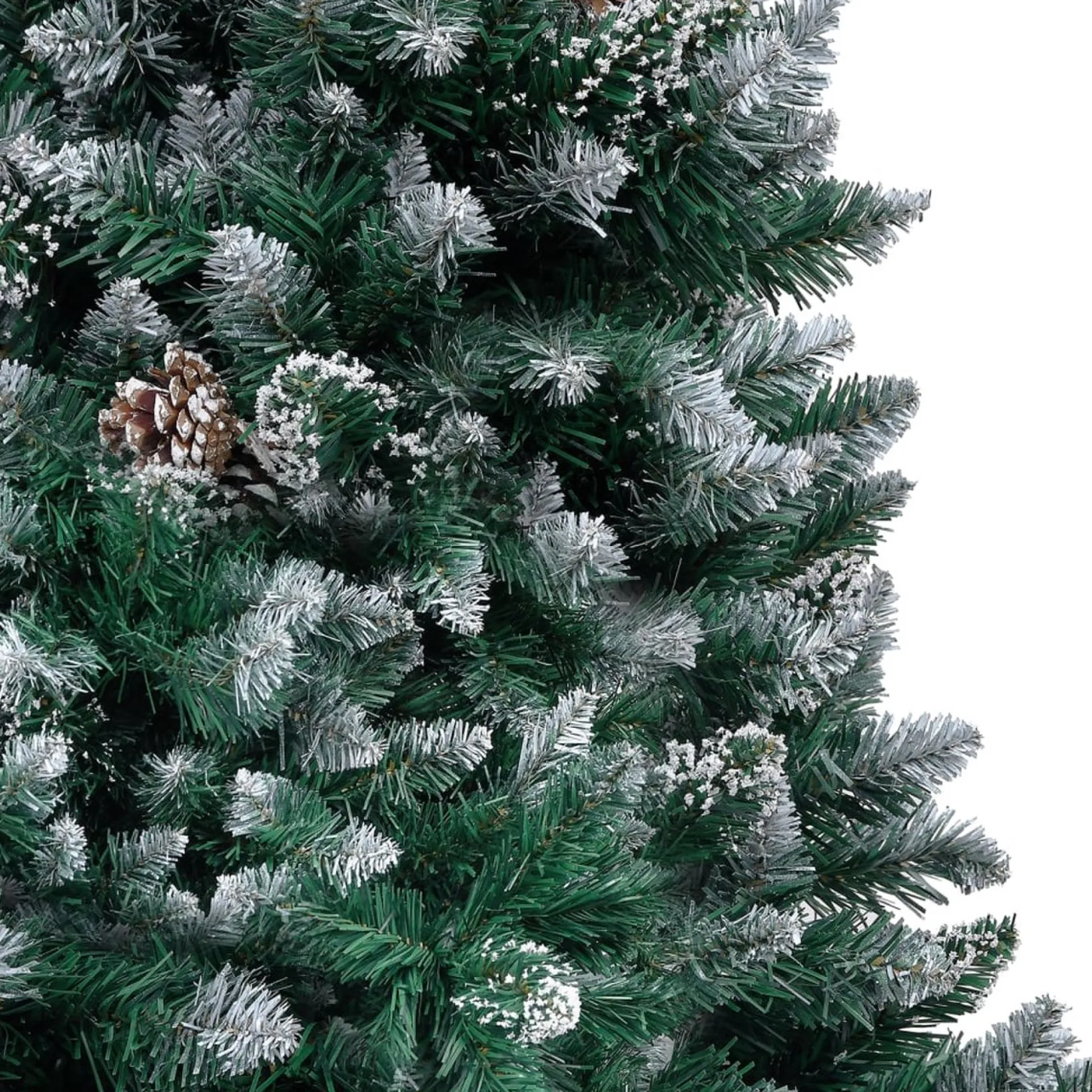 ForYou Prolenta Premium - Kunstkerstboom Met Led's En Dennenappels En Witte Sneeuw 180 Cm Clearance