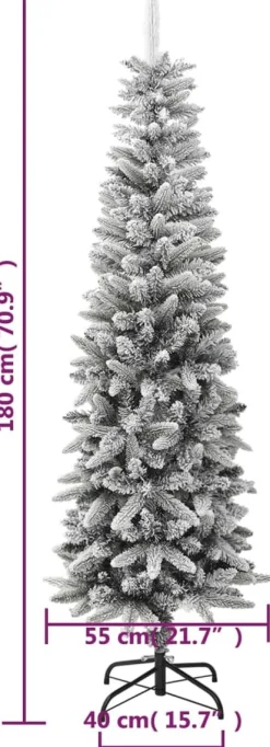 ForYou Prolenta Premium - Kunstkerstboom Met Sneeuw Smal 180 Cm Pvc En Pe Cheap
