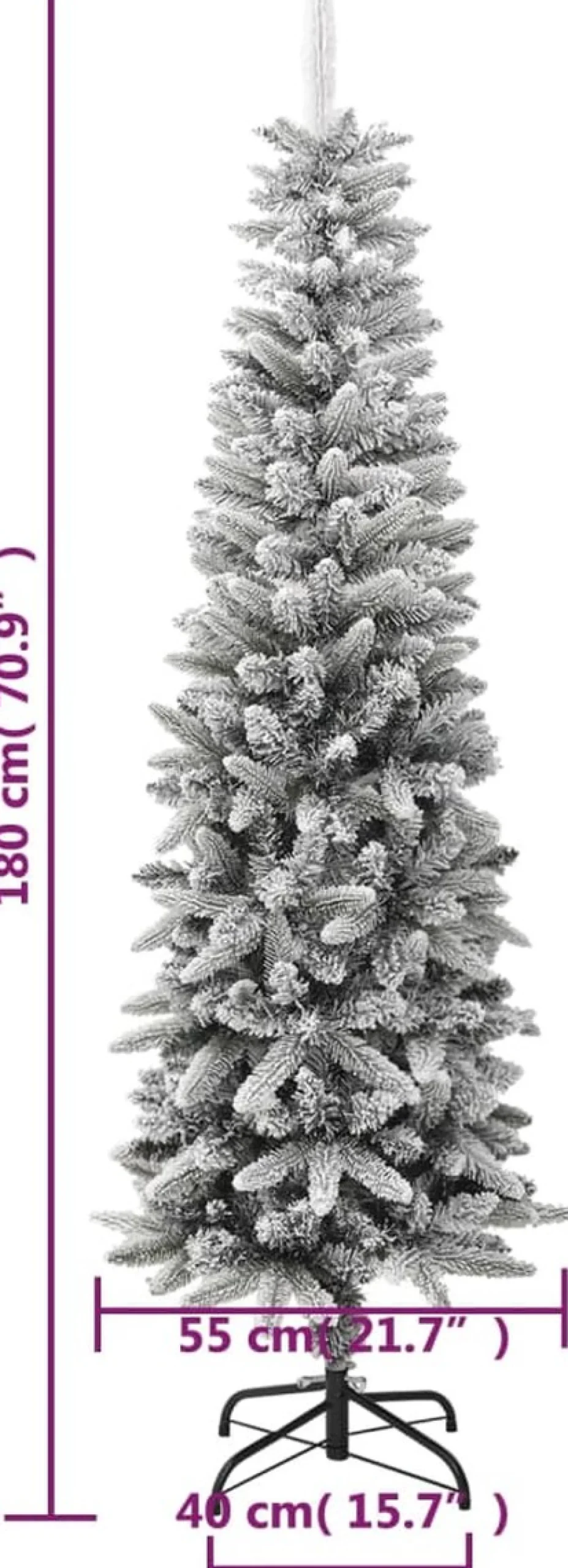 ForYou Prolenta Premium - Kunstkerstboom Met Sneeuw Smal 180 Cm Pvc En Pe Cheap