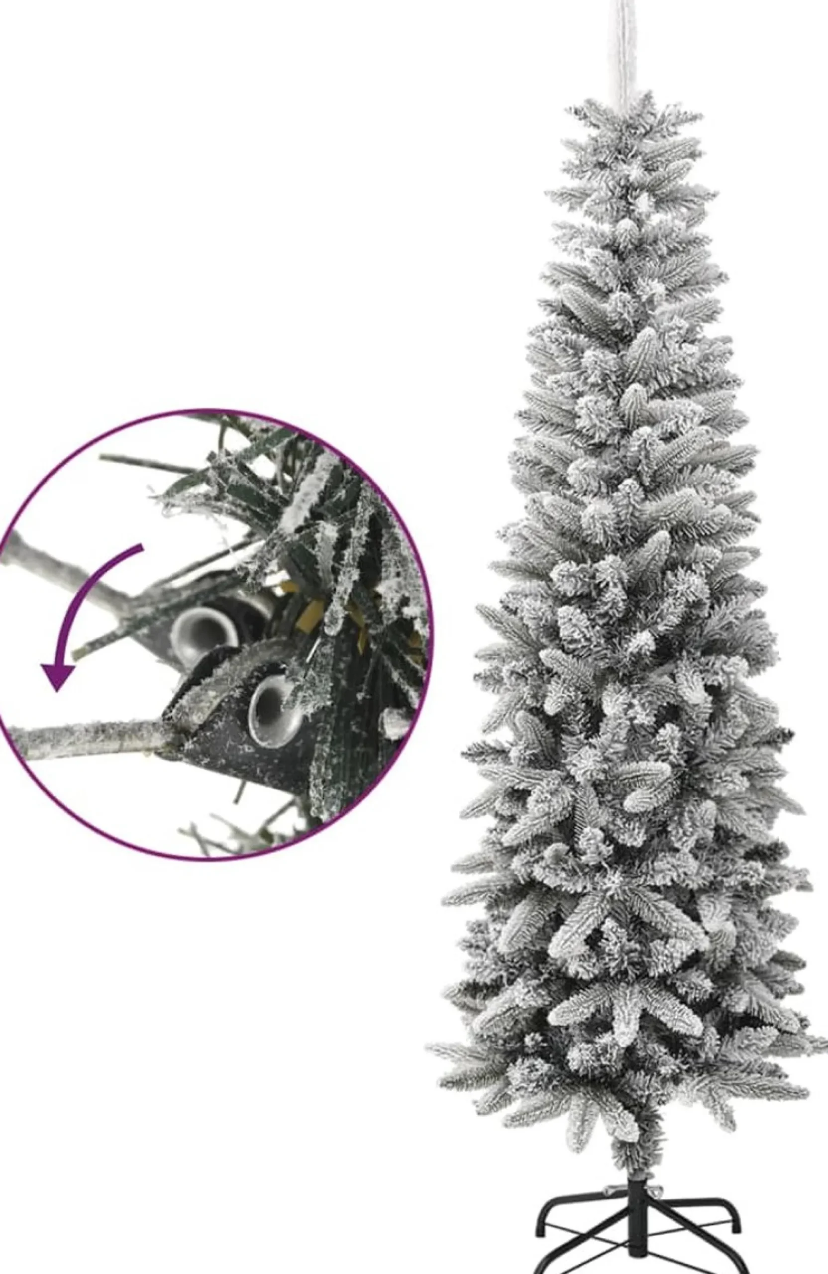 ForYou Prolenta Premium - Kunstkerstboom Met Sneeuw Smal 180 Cm Pvc En Pe Cheap