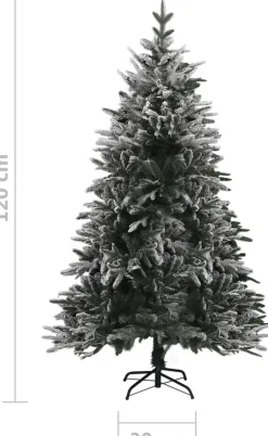 ForYou Prolenta Premium - Kunstkerstboom Met Led's En Sneeuw 120 Cm Pvc En Pe Fashion