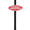 Prolenta Premium Kerststukjes> Straatlantaarn Met Kerstman 81X40X188 Cm Pvc Zwart En Rood