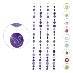 Relaxdays Guirlandes></noscript> Capiz Schelpen Guirlande - Schelpen Gordijn - 4 Stuks - Deurgordijn Balkon 180Cm - D