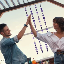 Relaxdays Guirlandes></noscript> Capiz Schelpen Guirlande - Schelpen Gordijn - 4 Stuks - Deurgordijn Balkon 180Cm - D