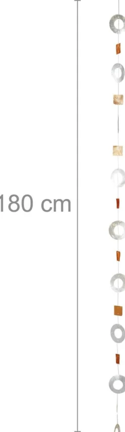 Relaxdays Guirlandes></noscript> Capiz Schelpen Guirlande - Schelpen Gordijn - 4 Stuks - Deurgordijn Balkon 180Cm - D