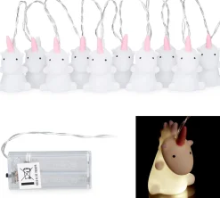 Relaxdays Eenhoorn Lichtsnoer - Led - Lichtslang - Lichtslinger - Nachtlamp - Batterijen Hot