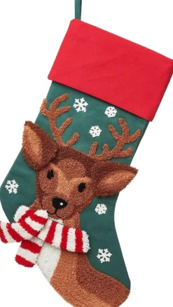 Sass u0026 Belle Kerstsokken>Rendier Christmas Stocking Van Sass & Belle - Decoratie Kerstsok Met Een Rendier