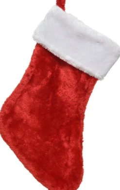 Decoris Kerstsokken>Rode Pluche Kerstsok 40 Cm