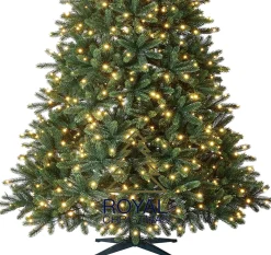 Royal Christmas - Kunstkerstboom - Hawaii Abies Nordmann Deluxe 100% Pe - Met 700 Warm Led Lampjes - Snelle Opbouw - Hoogte 240 Cm Best