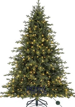 Royal Christmas - Kunstkerstboom - Nordmann Deluxe Mix Pe / Pvc - 350 Warm Led Lampjes - Fbu - 180 Cm Clearance