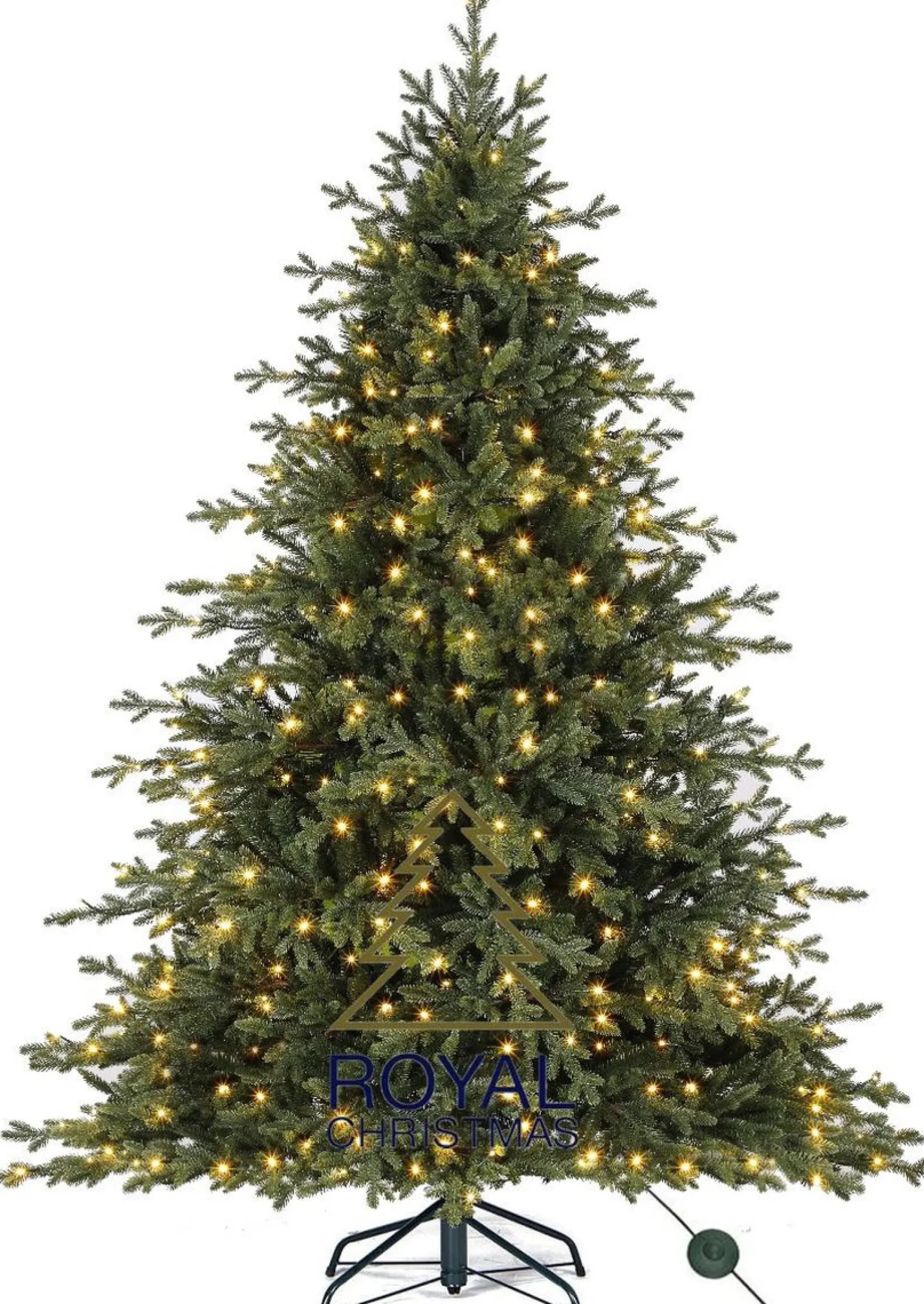 Royal Christmas - Kunstkerstboom - Nordmann Deluxe Mix Pe / Pvc - 350 Warm Led Lampjes - Fbu - 180 Cm Clearance