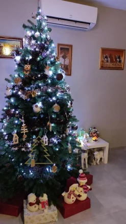 Royal Christmas - Kunstkerstboom - Bogota Pe / Pvc Smart - 400 Led Lampjes - 210 Cm - 1687 Takken - Groen Online