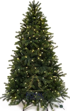 Royal Christmas - Kunstkerstboom - Ontario Premium 100% Pe Smart - 300 Led Lampjes - 180 Cm - 1066 Takken - Groen Flash Sale