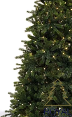Royal Christmas - Kunstkerstboom - Ontario Premium 100% Pe Smart - 300 Led Lampjes - 180 Cm - 1066 Takken - Groen Flash Sale
