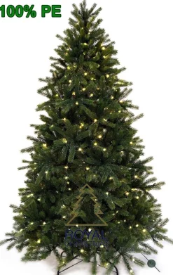 Royal Christmas - Kunstkerstboom - Ontario Premium 100% Pe Smart - 300 Led Lampjes - 180 Cm - 1066 Takken - Groen Flash Sale