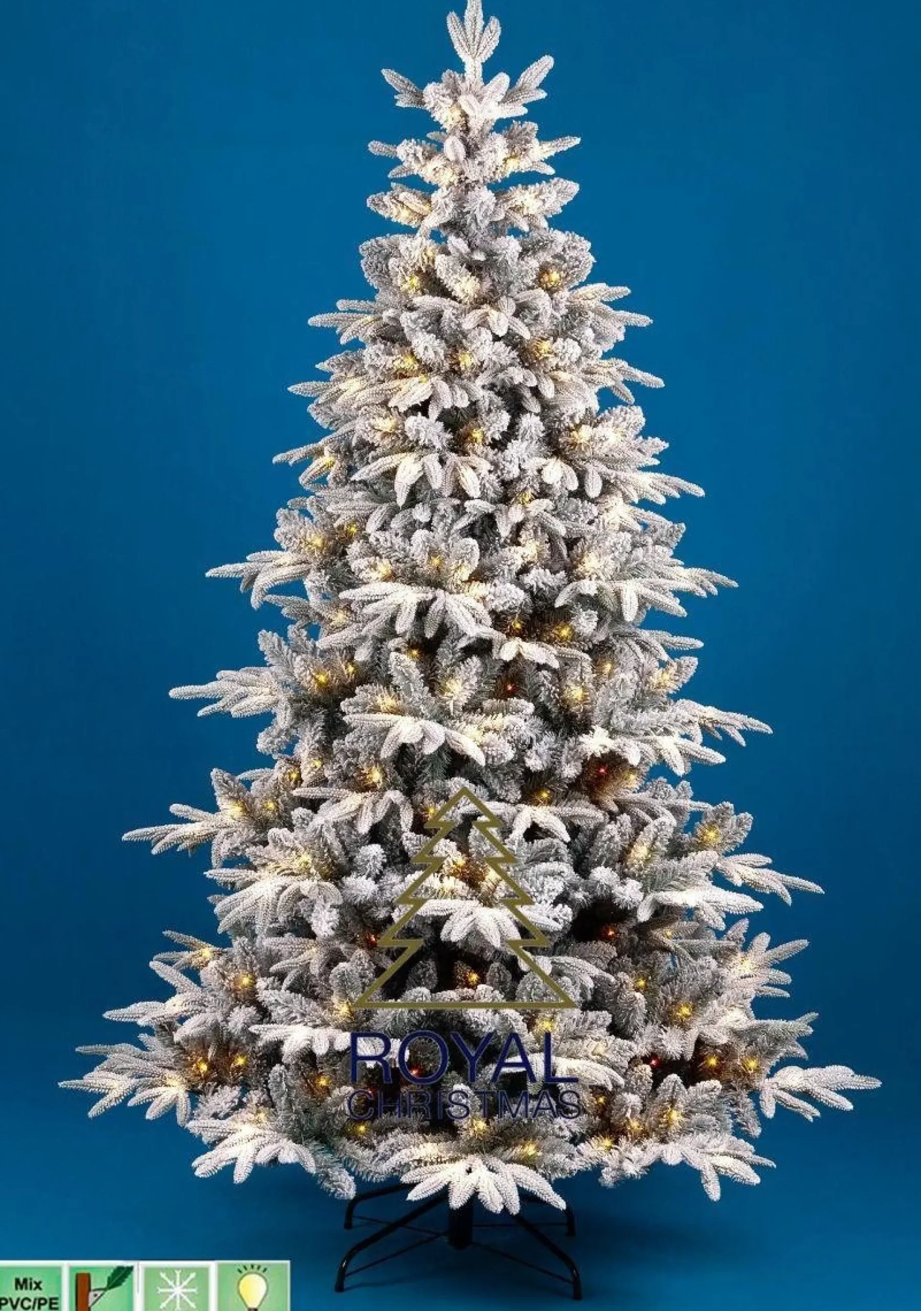 Royal Christmas - Kunstkerstboom - Gillam Pe / Pvc Sneeuw Smart - 350 Led Lampjes - 210 Cm - 1303 Takken Outlet