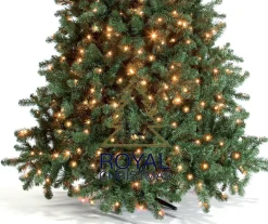 Royal Christmas - Kunstkerstboom - Oregon Deluxe Pvc Met Warm Led - Snel Opgebouwd - Hoogte 180 Cm - 300 Warm Led Lampjes - 794 Takken Online