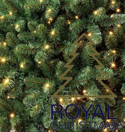 Royal Christmas - Kunstkerstboom - Oregon Deluxe Pvc Met Warm Led - Snel Opgebouwd - Hoogte 180 Cm - 300 Warm Led Lampjes - 794 Takken Online