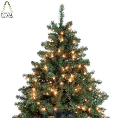 Royal Christmas - Kunstkerstboom - Oregon Deluxe Pvc Met Warm Led - Snel Opgebouwd - Hoogte 180 Cm - 300 Warm Led Lampjes - 794 Takken Online