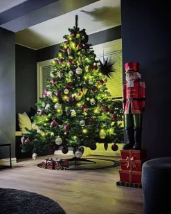 Royal Christmas - Kunstkerstboom - Oregon Deluxe Pvc Met Warm Led - Snel Opgebouwd - Hoogte 180 Cm - 300 Warm Led Lampjes - 794 Takken Online