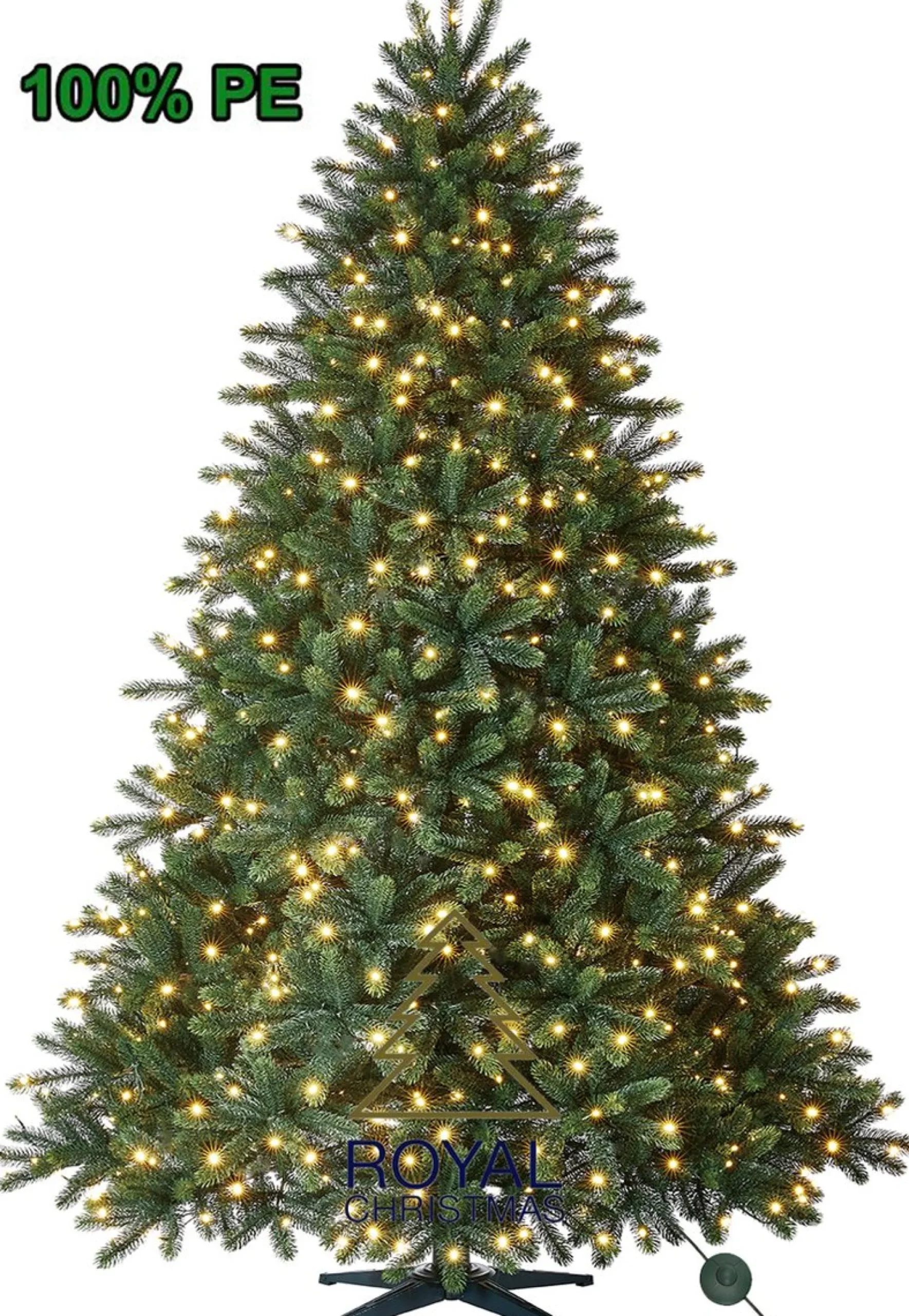 Royal Christmas - Kunstkerstboom - Hawaii Abies Nordmann Deluxe - 100% Pe - 500 Led - 210 Cm - 1442 Takken - Groen Shop