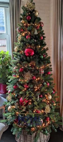 Royal Christmas - Natuurlijke Kunstkerstboom - Bergen Pe / Pvc Premium 210 Cm - 1139 Takken Groen Store