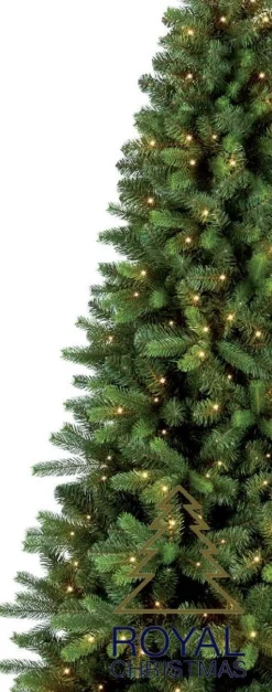Royal Christmas - Natuurlijke Kunstkerstboom - Bergen Pe / Pvc Premium - Smart 350 Led Lampjes - 210 Cm - Groen 1139 Takken Hot