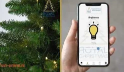 Royal Christmas - Natuurlijke Kunstkerstboom - Bergen Pe / Pvc Premium - Smart 350 Led Lampjes - 210 Cm - Groen 1139 Takken Hot