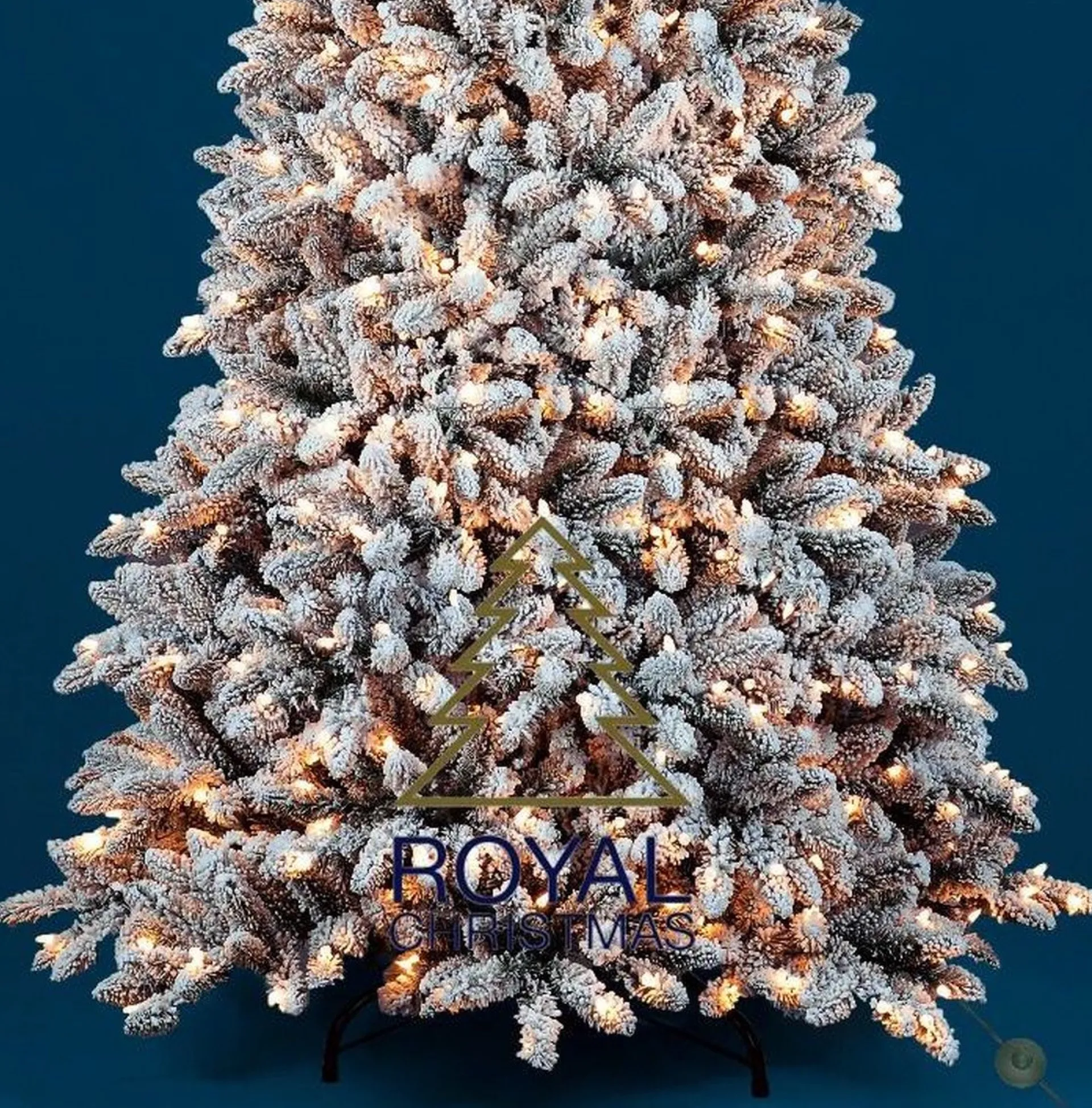 Royal Christmas - Sneeuw Kunstkerstboom - Flock Tree Deluxe - 500 Led Lampjes - Pvc 1658 Takken 210 Cm Cheap