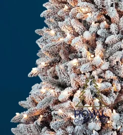 Royal Christmas - Sneeuw Kunstkerstboom - Flock Tree Deluxe - 500 Led Lampjes - Pvc 1658 Takken 210 Cm Cheap