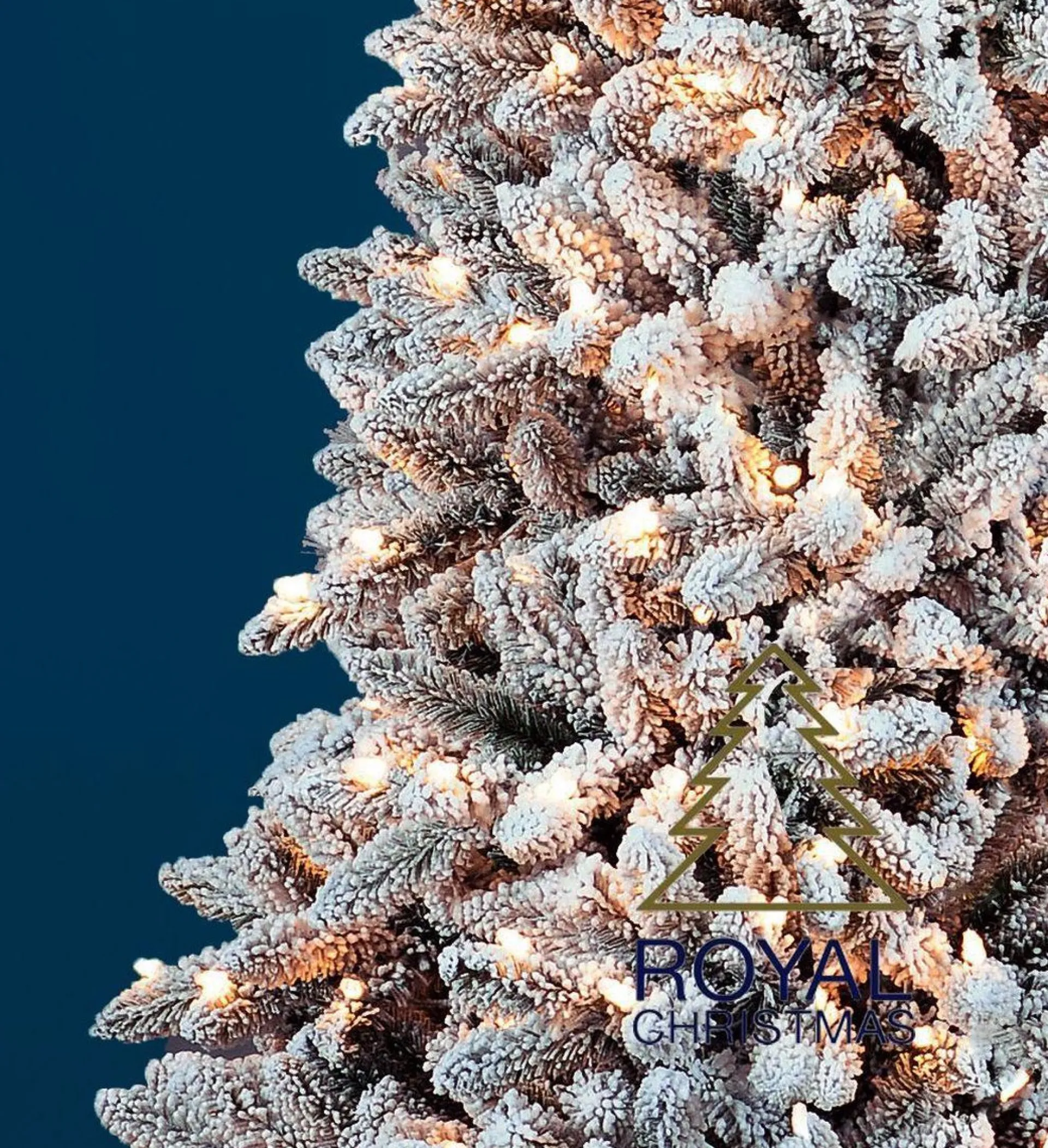 Royal Christmas - Sneeuw Kunstkerstboom - Flock Tree Deluxe - 500 Led Lampjes - Pvc 1658 Takken 210 Cm Cheap