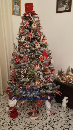 Royal Christmas - Sneeuw Kunstkerstboom - Flock Tree Deluxe - 500 Led Lampjes - Pvc 1658 Takken 210 Cm Cheap