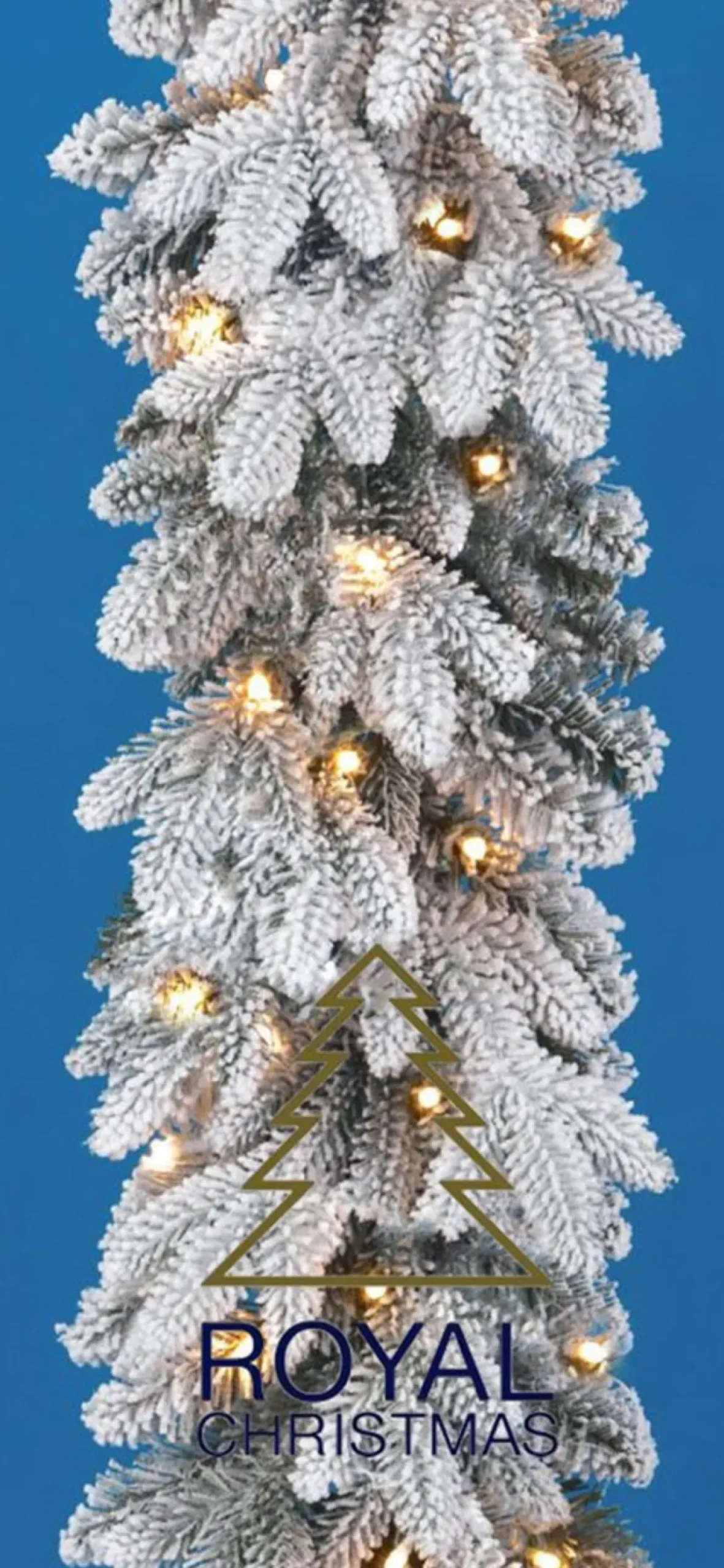Royal Christmas Guirlandes> Deluxe Guirlande Met Verlichting En Sneeuw - 270Cm - 50 Led Lampjes