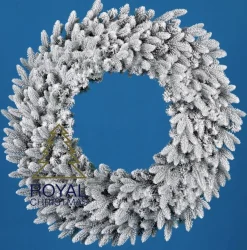 Royal Christmas Kerstkransen> Deluxe Kerstkrans Met Sneeuw - 75Cm