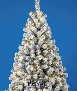 Royal Christmas Flock Led Kunstkerstboom - 150Cm - 200 Lampjes - 410 Besneeuwde Takken Clearance