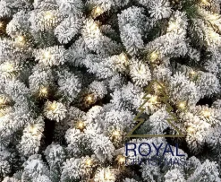 Royal Christmas Flock Led Kunstkerstboom - 150Cm - 200 Lampjes - 410 Besneeuwde Takken Clearance