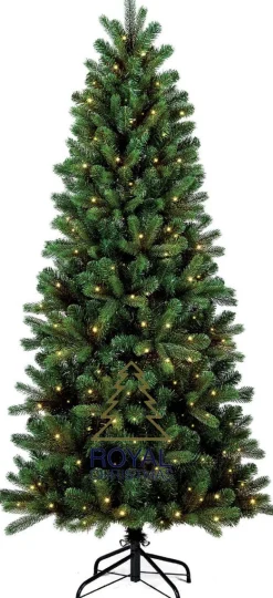 Royal Christmas Kunstkerstboom Alaska Slank - 240 Cm - Met Led Verlichting En Smart Adapter Best
