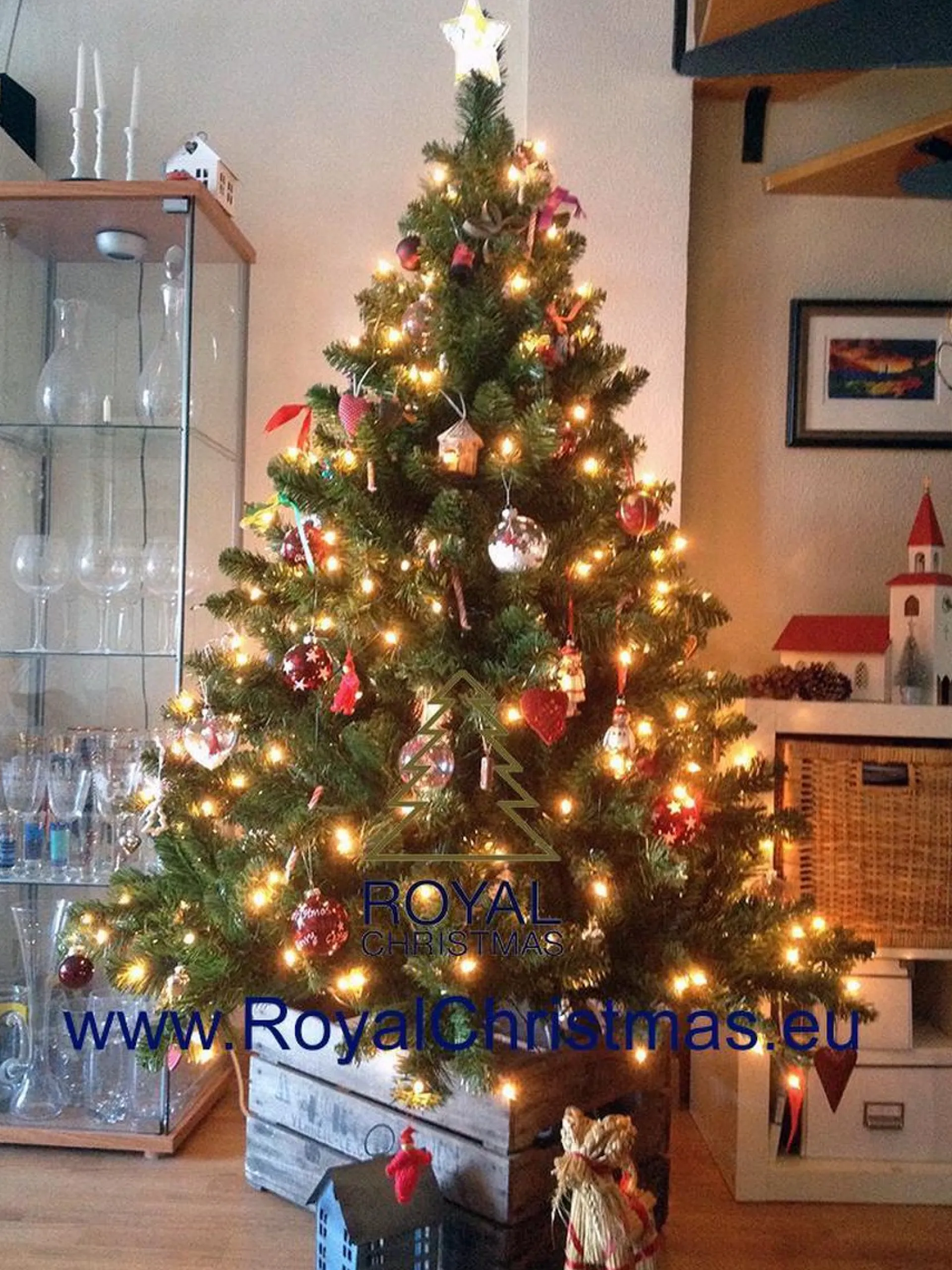 Royal Christmas t - Nepkerstboom Dakota - Lengte 180 Cm - Met 250 Geintegreerd Warm Led Lampjes - 498 Takken Outlet