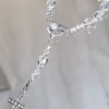 CrystalDesign Kerstkransen>Rozenkrans - Tientje - Paternoster, Gemaakt Met O.A. Swarovski Kristallen Transparant (Gebedssnoer, Kerst, Eerste Communie, Geloof, Ketting, Hanger, Kruisteken, Kruis, Meditatie, Mediteren, Gebed, Gebeden, Spiritueel)