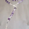 CrystalDesign Kerstkransen>Rozenkrans, Paternoster Gemaakt Met Amethist En Kristallen Van Swarovski, Gebedssnoer, Rozenkransgebed, Kruisteken, Meditatie, Spiritueel, Geloof, Geloofsteken, Cadeau, Ketting, Kruis, Gebed, Gebedssnoer, Gebedsketting, Kerstpakket Cadeau