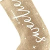 PartyDeco Kerstsokken>Rustic Christmas – Jute Sok Met Opdruk Sweetie