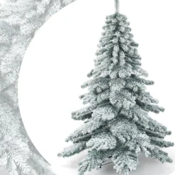 COAST™ Santa's - Kunstkerstboom - Met Sneeuwvlokken - 657 Takken - Groen En Wit - 180 Cm Best
