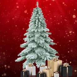 COAST™ Santa's - Kunstkerstboom - Met Sneeuwvlokken - 657 Takken - Groen En Wit - 180 Cm Best