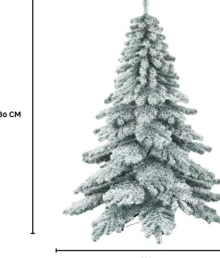 COAST™ Santa's - Kunstkerstboom - Met Sneeuwvlokken - 657 Takken - Groen En Wit - 180 Cm Best