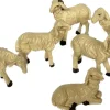 Merkloos Kerststallen>Schaapjes Voor Kerststal - Schaapjes Beeldjes - H=4 - 7 Cm - Set Van 6 Stuks